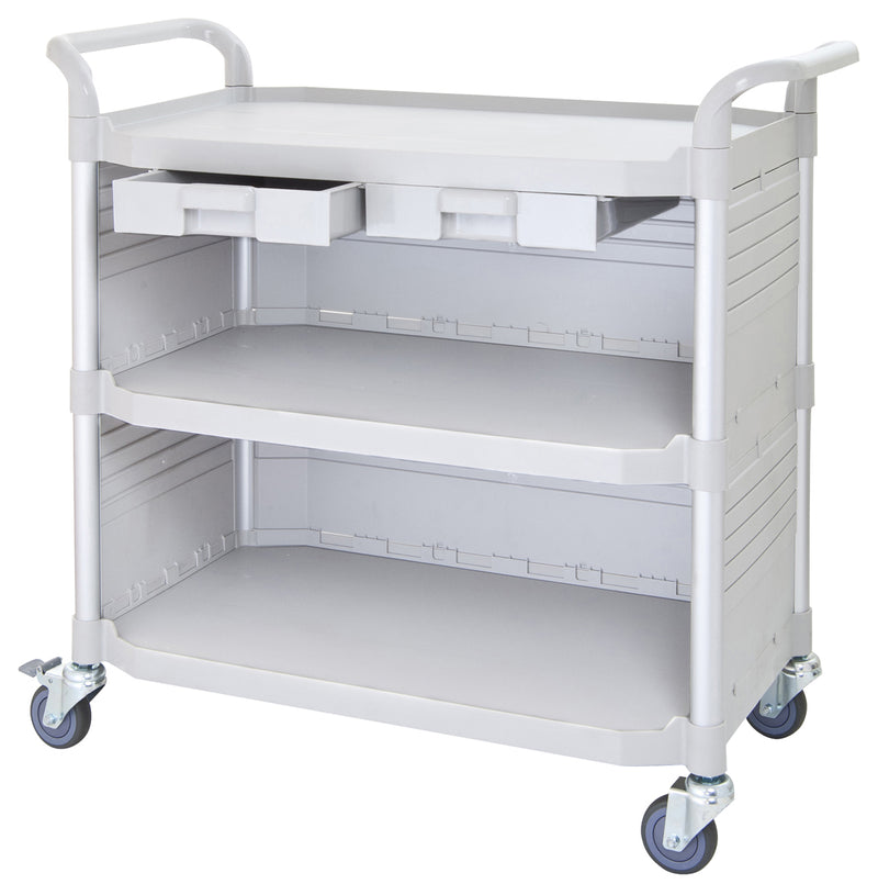 3 tiers Utility Service cart Medical cart with drawers White (Europe s